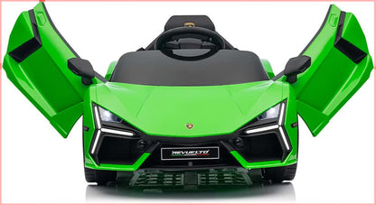 Lamborghini Revuelto Licensed Ride on 12V Remote Control Power Battery Car With Scissor door – Green
