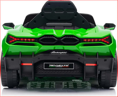 Lamborghini Revuelto Licensed Ride on 12V Remote Control Power Battery Car With Scissor door – Green