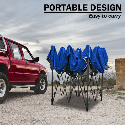 3x3m Pop Up Gazebo Outdoor Tent Folding Marquee Party Camping Market Canopy - blue