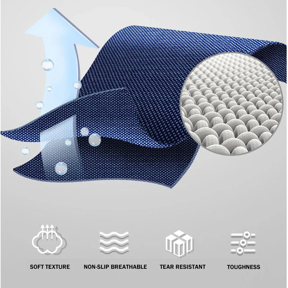 Camping Portable Stretcher Single Foldable Folding Bed Recliner Mat - navy - Mekamart Australia