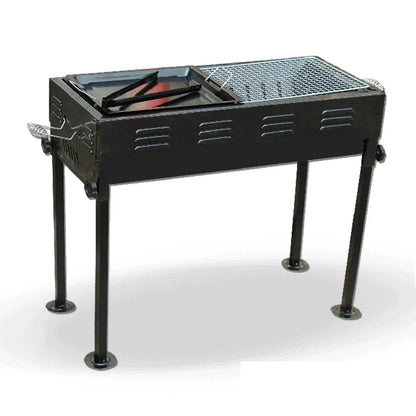Portable Outdoor Mangal BBQ Grill Charcoal Shish Kebab Shashly Picnic Camping - Mekamart Australia