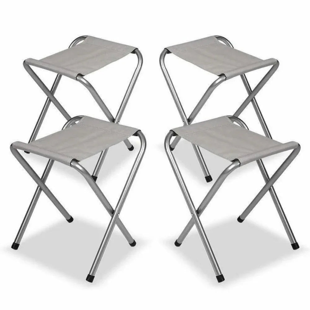 Portable Folding Picnic Camping Set BBQ Party Aluminium Table 4 Foldable Chairs