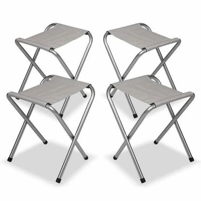 Portable Folding Picnic Camping Set BBQ Party Aluminium Table 4 Foldable Chairs