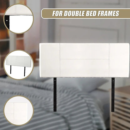 PU Leather Double Bed Headboard Bedhead - White
