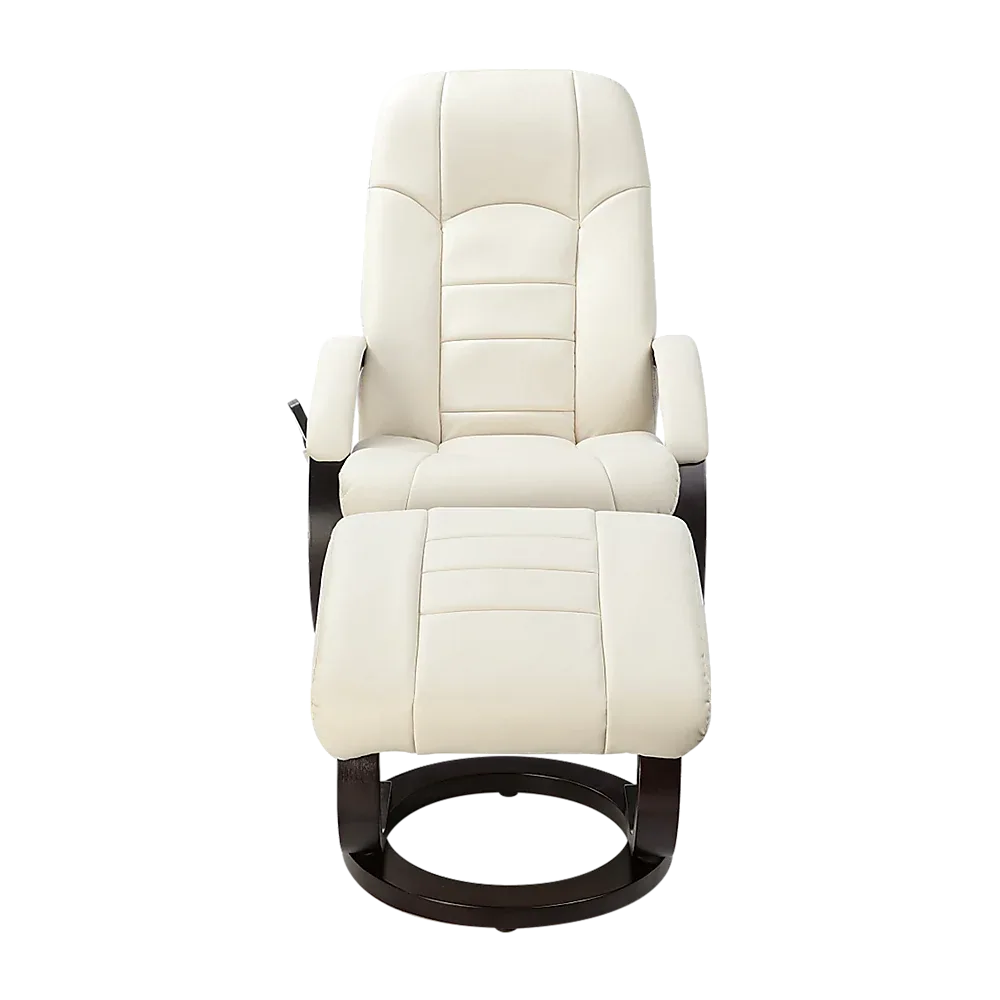PU Leather Deluxe Massage Chair Recliner Ottoman Lounge Remote