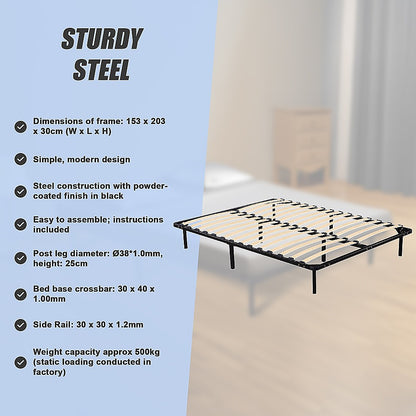 Queen Metal Bed Frame - Bedroom Furniture