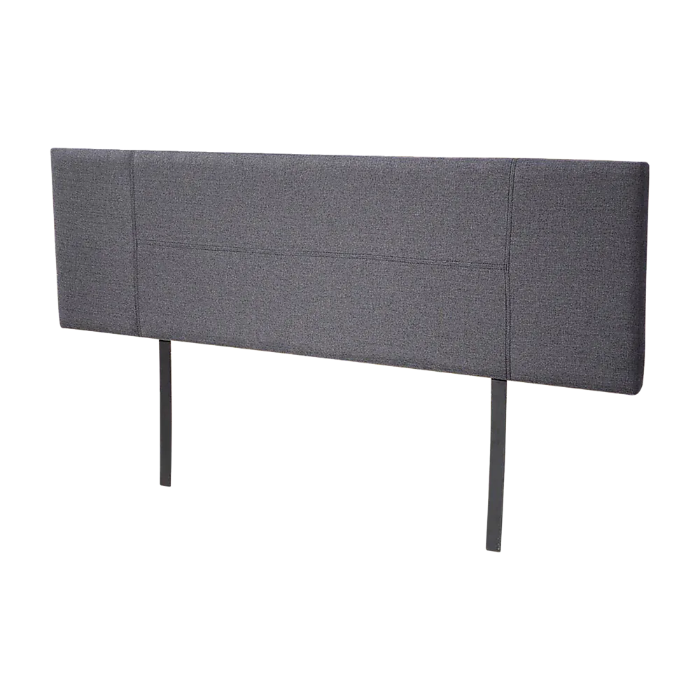 Linen Fabric King Bed Headboard Bedhead - Grey - Mekamart Australia