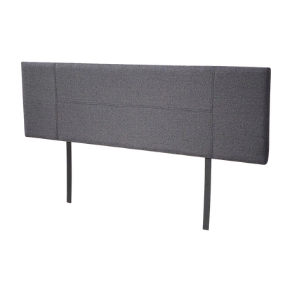 Linen Fabric King Bed Headboard Bedhead - Grey - Mekamart Australia