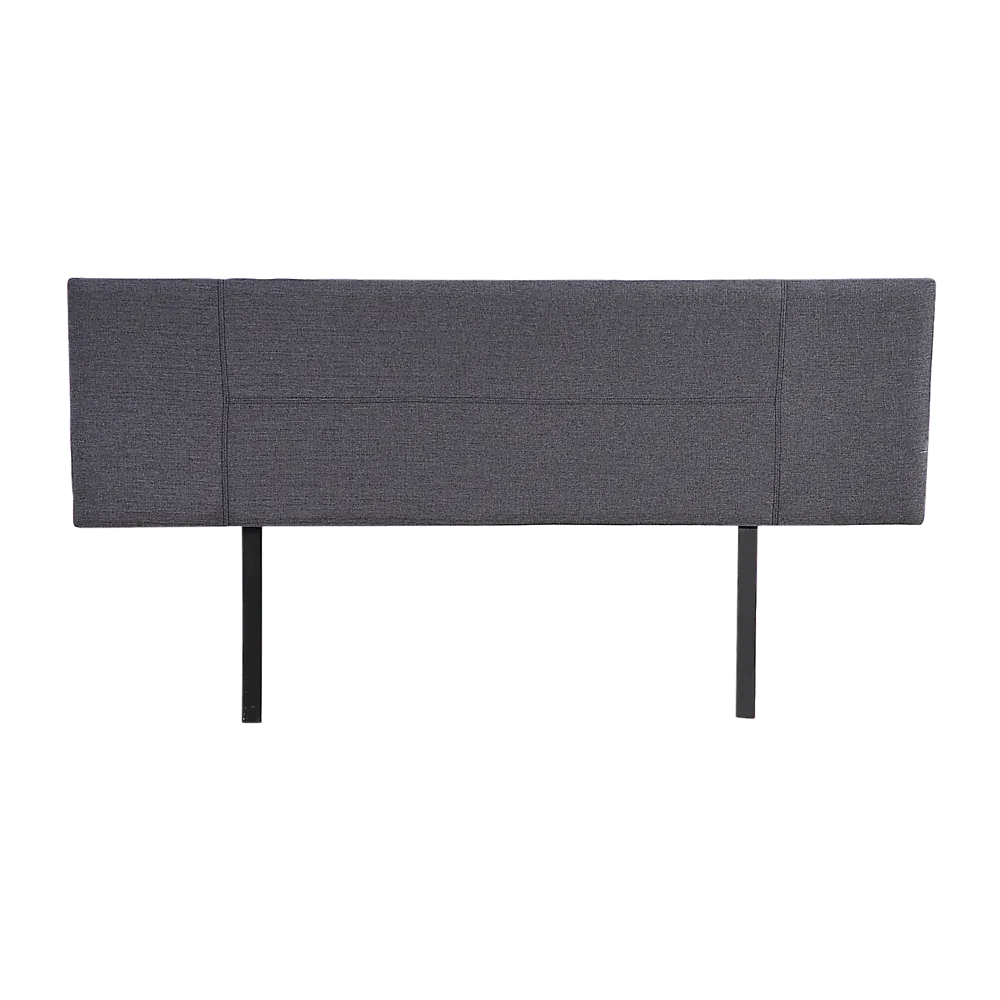 Linen Fabric King Bed Headboard Bedhead - Grey - Mekamart Australia