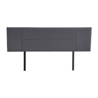 Linen Fabric King Bed Headboard Bedhead - Grey - Mekamart Australia