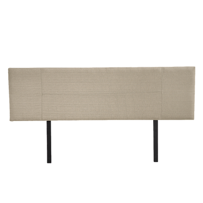 Linen Fabric King Bed Headboard Bedhead - Beige