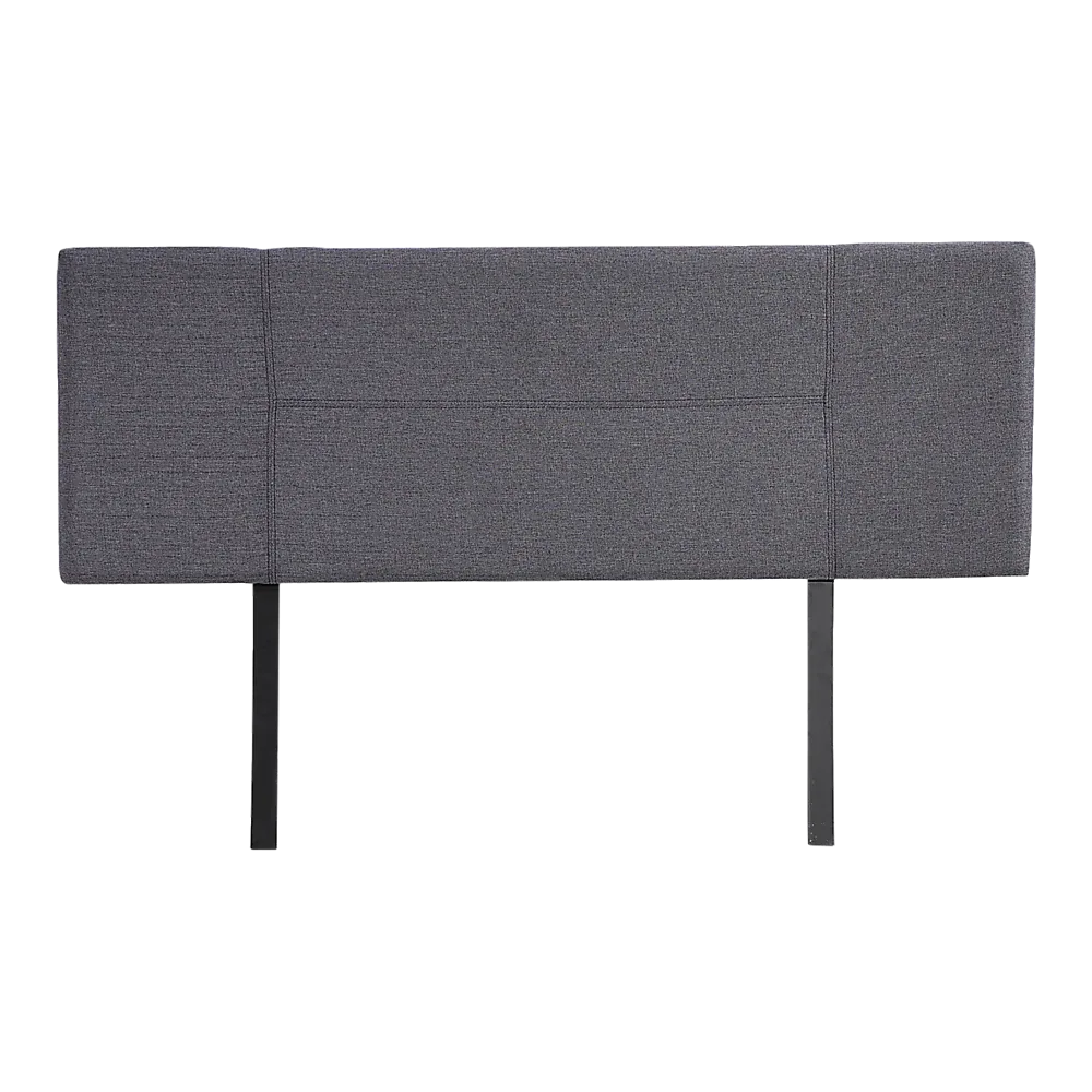 Linen Fabric Queen Bed Headboard Bedhead - Grey