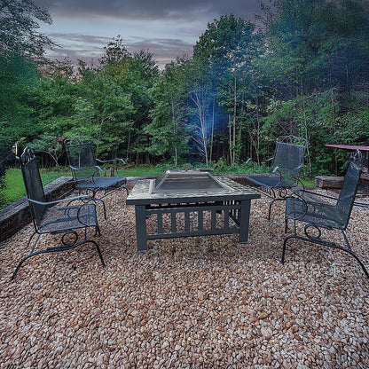 18" Square Metal Fire Pit Outdoor Heater