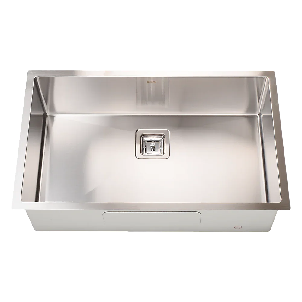 810x505mm Handmade 1.5mm Stainless Steel Undermount / Topmount Kitchen Sink with Square Waste - Mekamart Australia