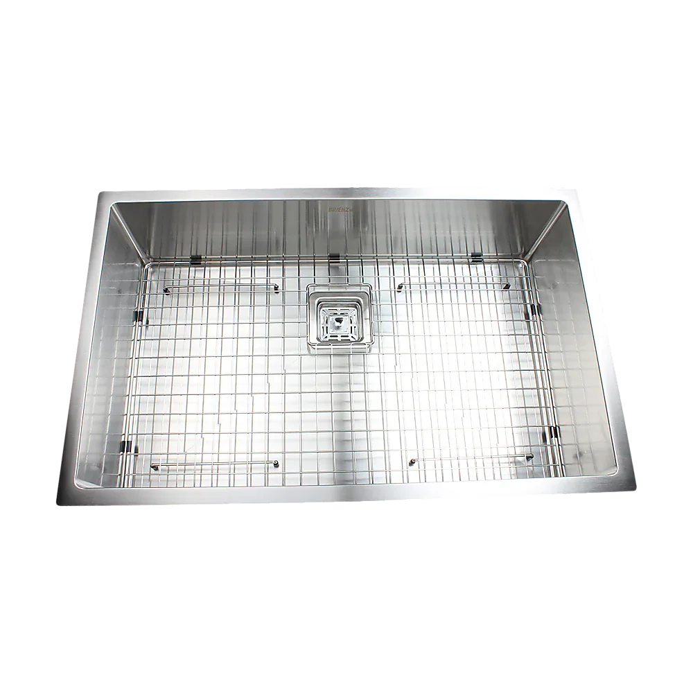 810x505mm Handmade 1.5mm Stainless Steel Undermount / Topmount Kitchen Sink with Square Waste - Mekamart Australia