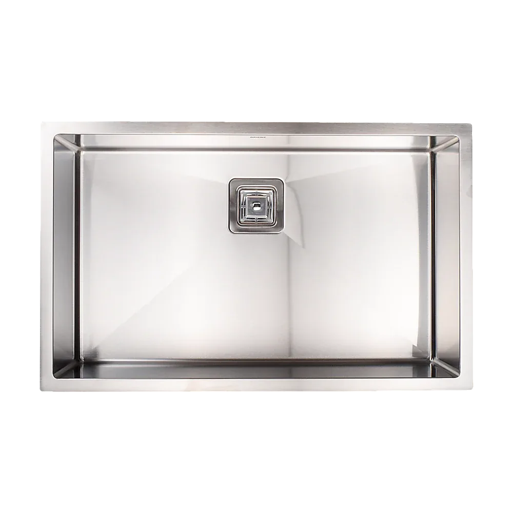 810x505mm Handmade 1.5mm Stainless Steel Undermount / Topmount Kitchen Sink with Square Waste - Mekamart Australia
