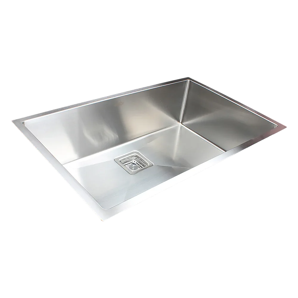 810x505mm Handmade 1.5mm Stainless Steel Undermount / Topmount Kitchen Sink with Square Waste - Mekamart Australia