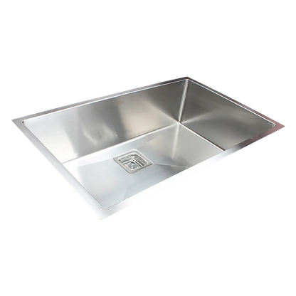 810x505mm Handmade 1.5mm Stainless Steel Undermount / Topmount Kitchen Sink with Square Waste - Mekamart Australia
