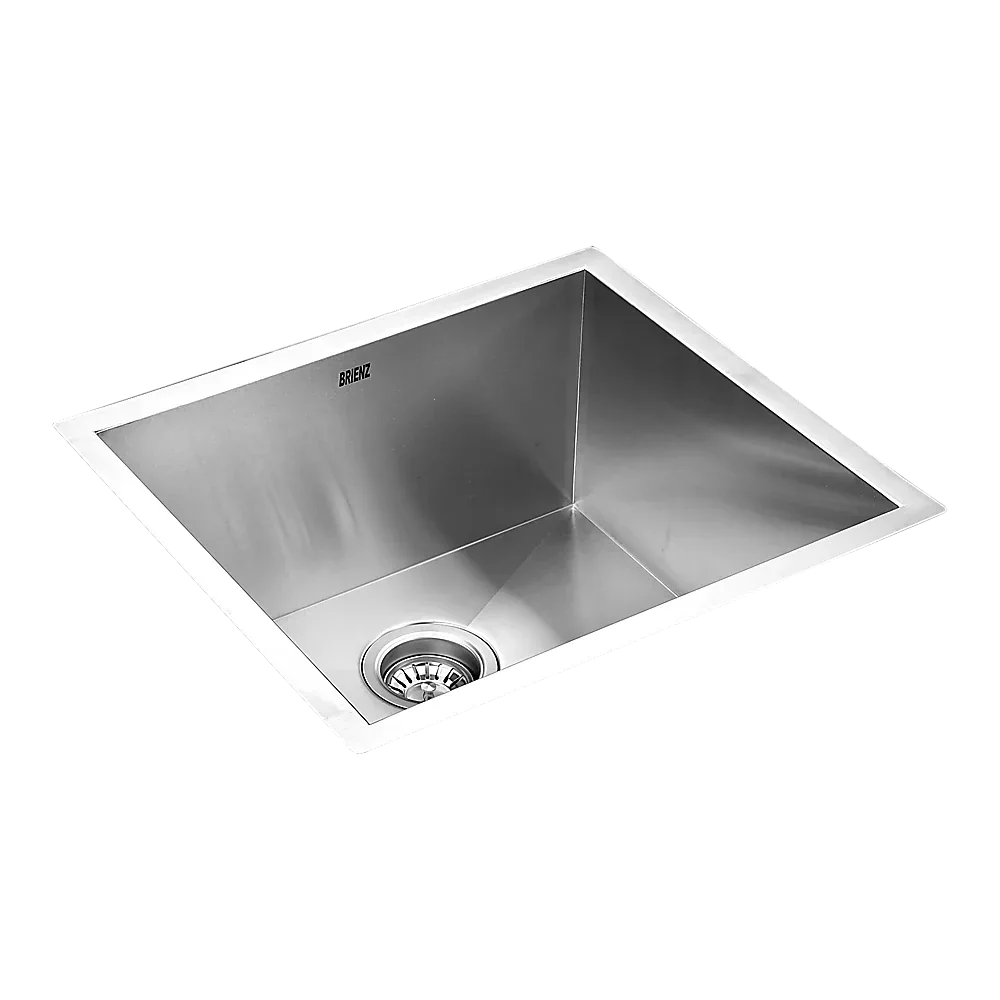 510x450mm Handmade Stainless Steel Undermount / Topmount Kitchen Laundry Sink with Waste - Mekamart Australia