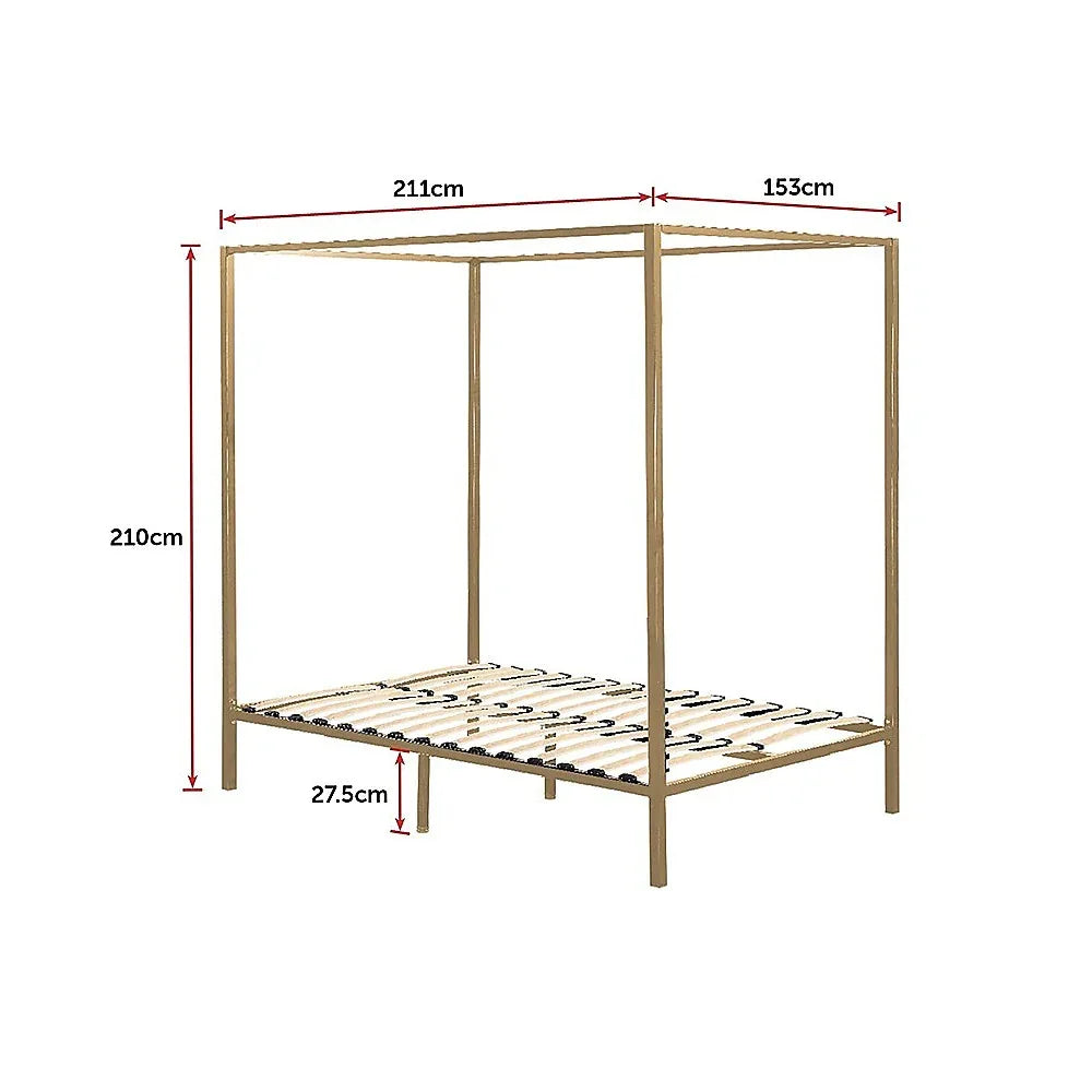 4 Four Poster Queen Bed Frame - Mekamart Australia