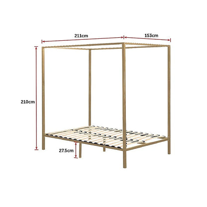 4 Four Poster Queen Bed Frame - Mekamart Australia