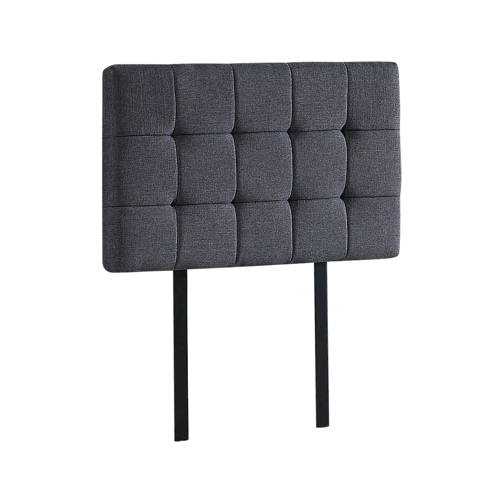 Linen Fabric Single Bed Deluxe Headboard Bedhead - Grey