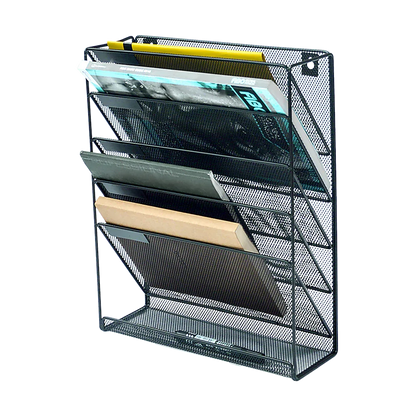 Wall Mount 6 Pocket Hanging File Sorter Organizer Folder Holder Rack Storage - Mekamart Australia