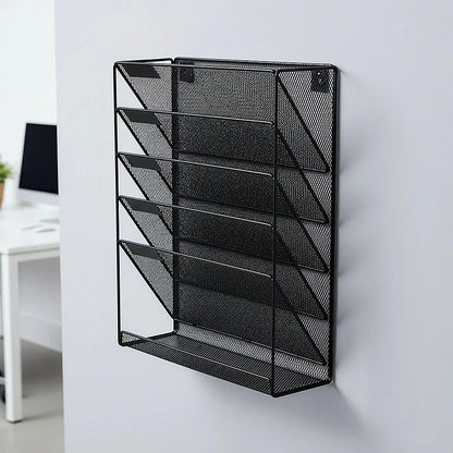 Wall Mount 6 Pocket Hanging File Sorter Organizer Folder Holder Rack Storage - Mekamart Australia