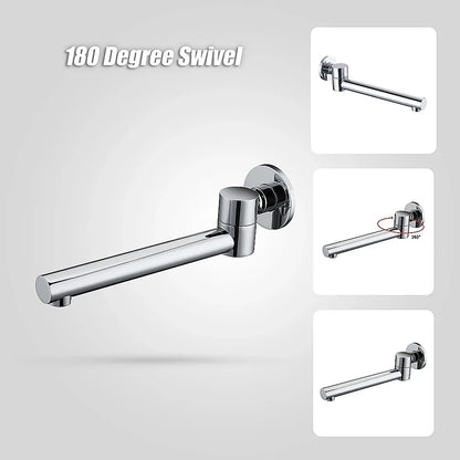 240mm Brass Bath Safety Spout Swivel