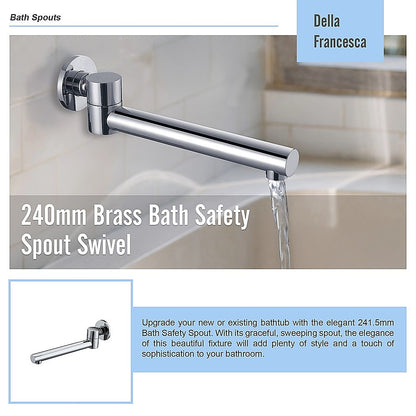 240mm Brass Bath Safety Spout Swivel