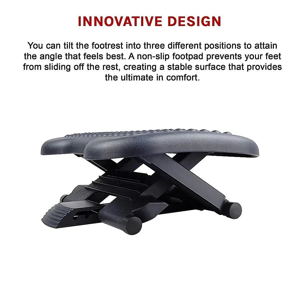 Footrest Under Desk Foot / Leg Rest for Office Chair Ergonomic Computer Plastic - Mekamart Australia