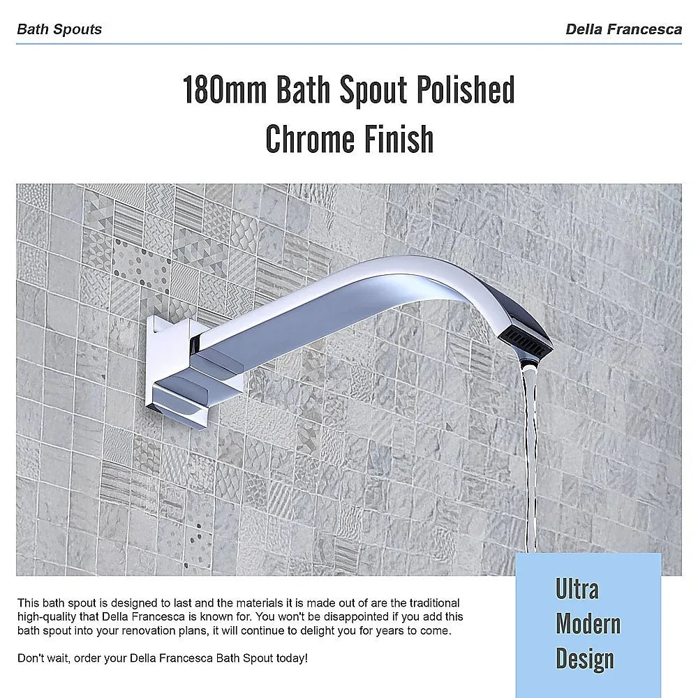 180mm Bath Spout Polished Chrome Finish - Mekamart Australia
