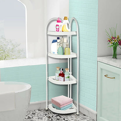 Shower Corner Shelf White Caddy Bathroom Shelves Organiser Bath Storage Rack 4