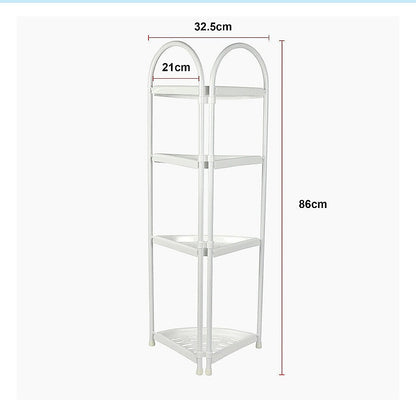 Shower Corner Shelf White Caddy Bathroom Shelves Organiser Bath Storage Rack 4