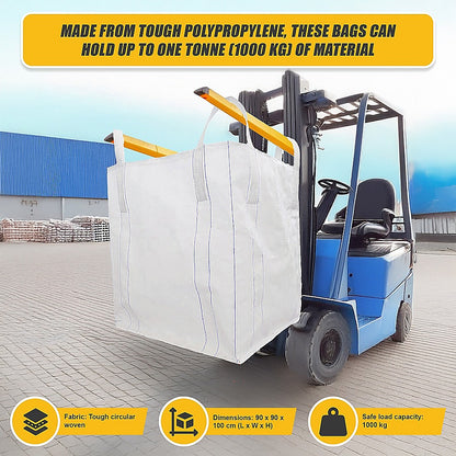 4 x 1 tonne FIBC Polypropylene UV Rated Builder / Bulk / Landscape Bags