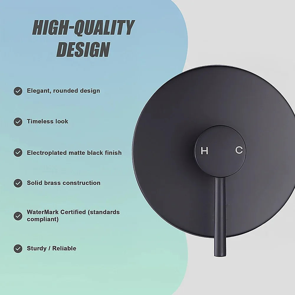 Shower Bath Mixer Tap Bathroom Electroplated Matte Black - Mekamart Australia