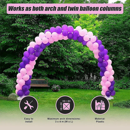 3x4m Full Set Balloon Arch Column Kit Floor Base Stand For Wedding & Party - Mekamart Australia