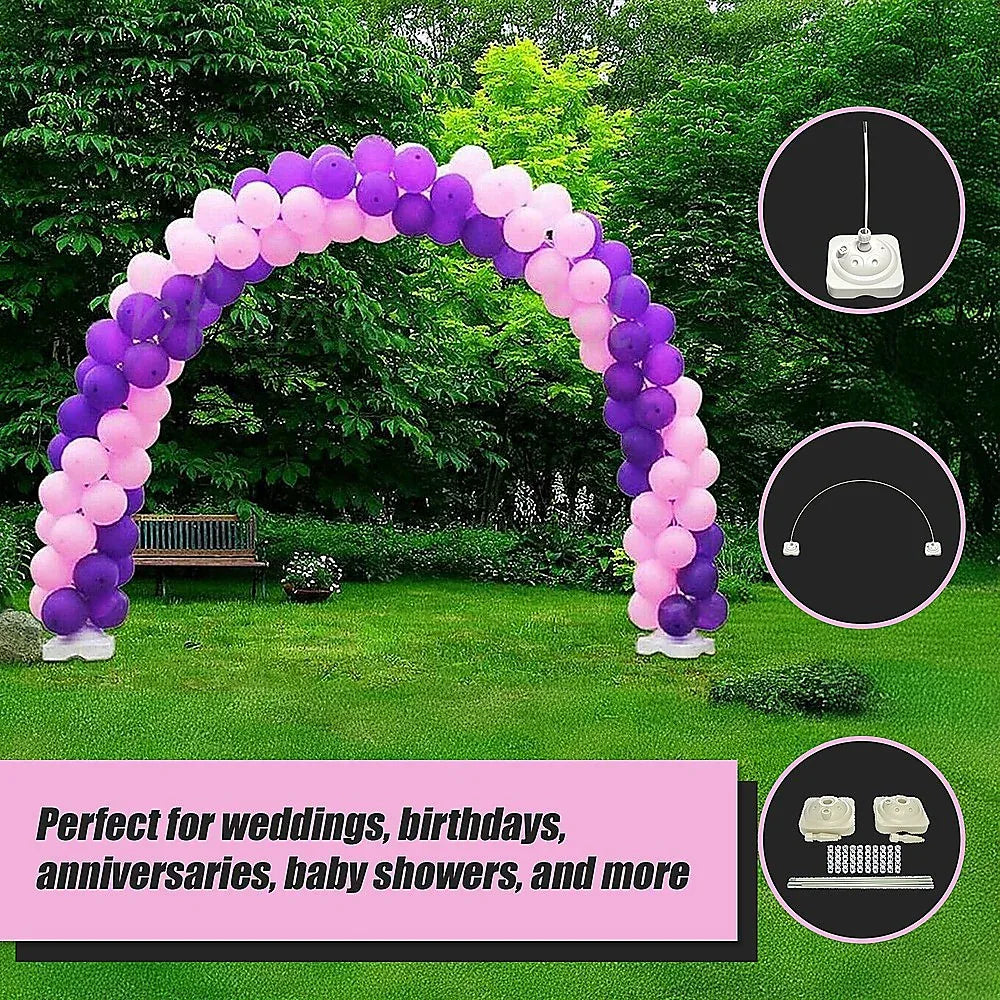 3x4m Full Set Balloon Arch Column Kit Floor Base Stand For Wedding & Party - Mekamart Australia