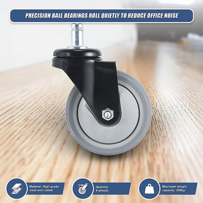 5x Office Chair Caster Wheels Set – Heavy Duty Universal Replacement for All Floors