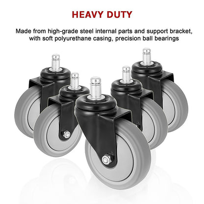 5x Office Chair Caster Wheels Set – Heavy Duty Universal Replacement for All Floors