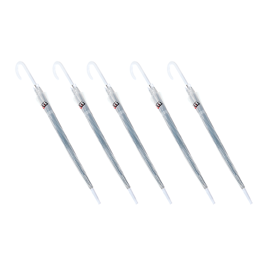 5x Clear Transparent Rain Walking Umbrella Parasol PVC Dome Wedding Party Favour