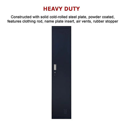 One-Door Office Gym Shed Clothing Locker Cabinet - Mekamart Australia