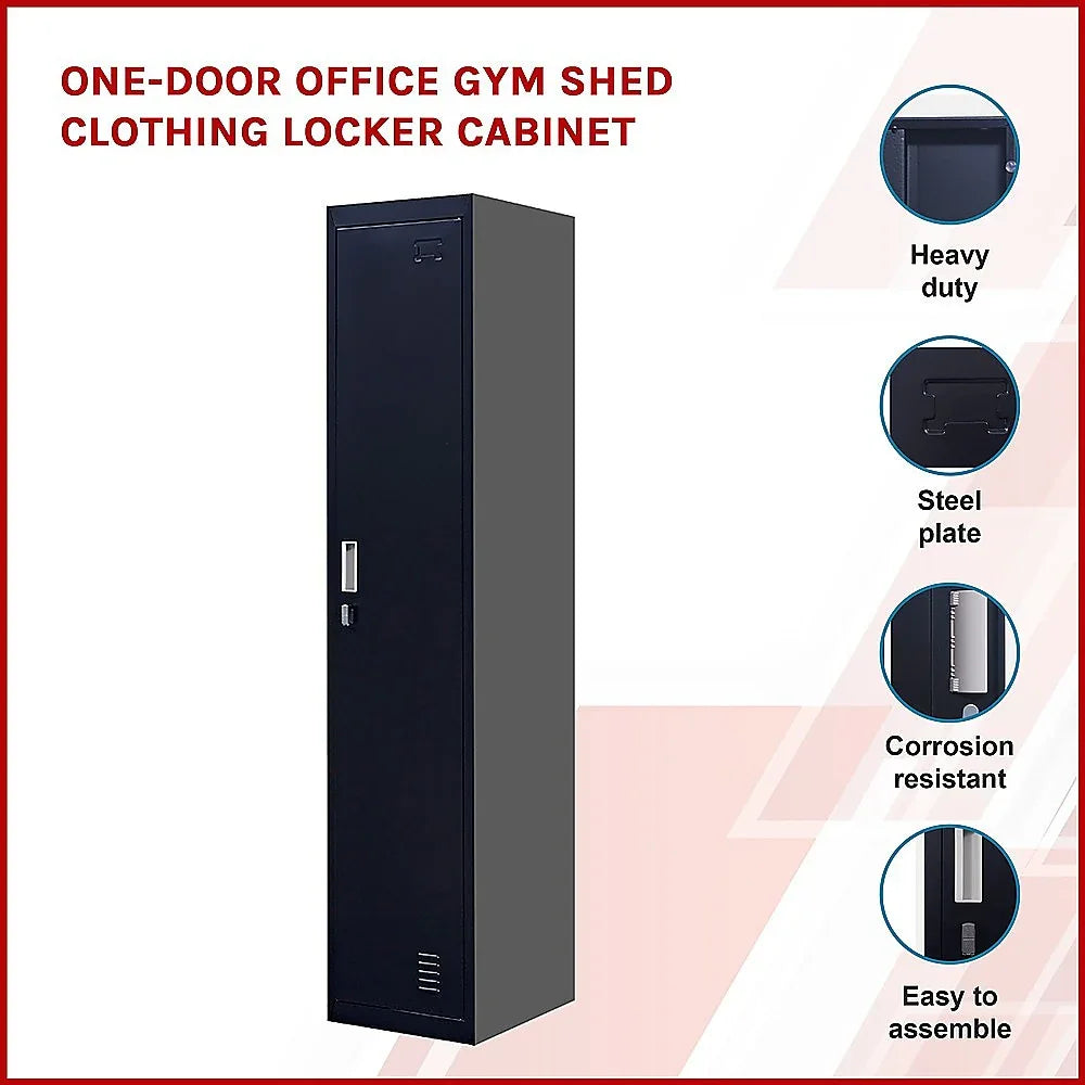 One-Door Office Gym Shed Clothing Locker Cabinet - Mekamart Australia