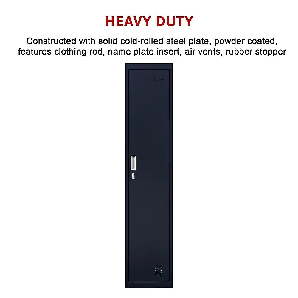 One-Door Office Gym Shed Clothing Locker Cabinet - Mekamart Australia
