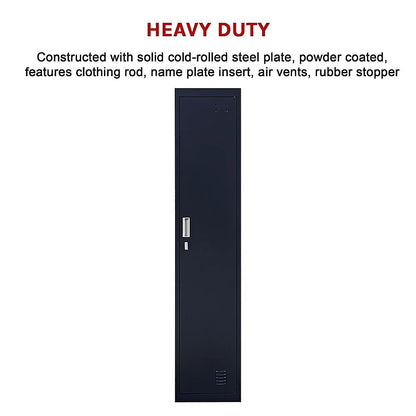 One-Door Office Gym Shed Clothing Locker Cabinet - Mekamart Australia