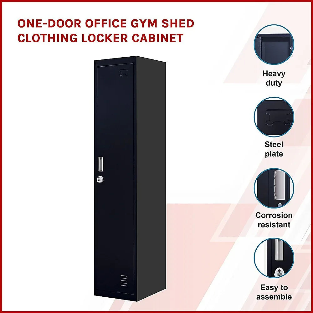 One-Door Office Gym Shed Clothing Locker Cabinet - Mekamart Australia