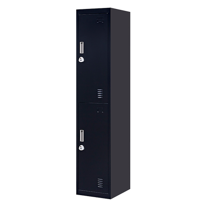 2-Door Vertical Locker for Office Gym Shed School Home Storage