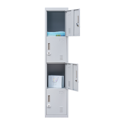 4-Door Vertical Locker for Office Gym Shed School Home Storage