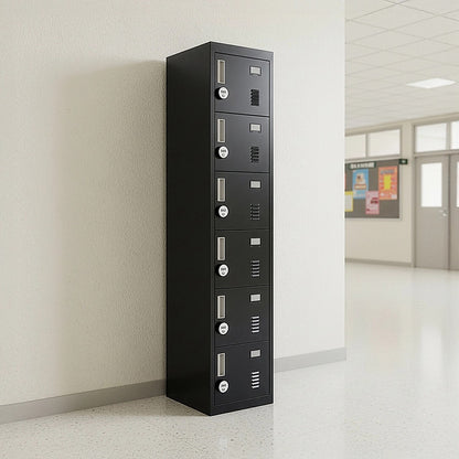 6-Door Locker for Office Gym Shed School Home Storage