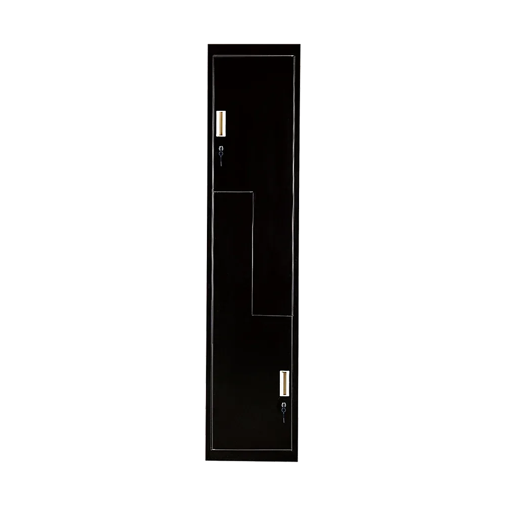Black Two-Door L-shaped Office Gym Shed Storage Lockers